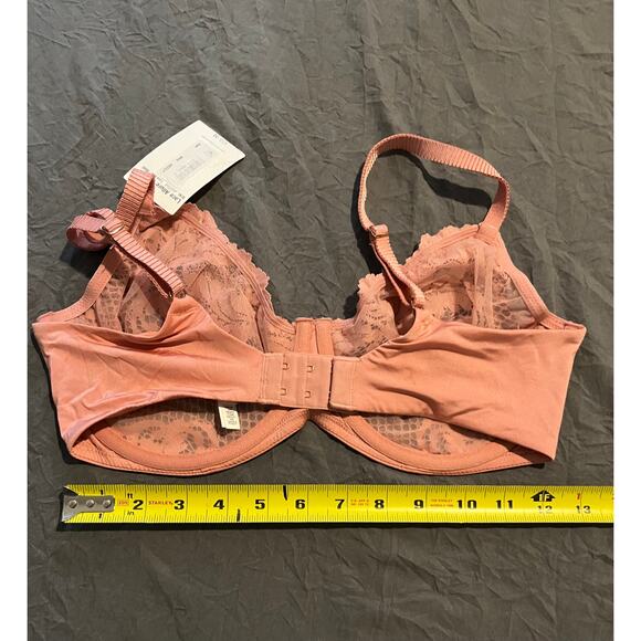 NWT Le Mystere Lace Underwire Bra Pink Floral Full Support Women’s 34F - Picture 4 of 4